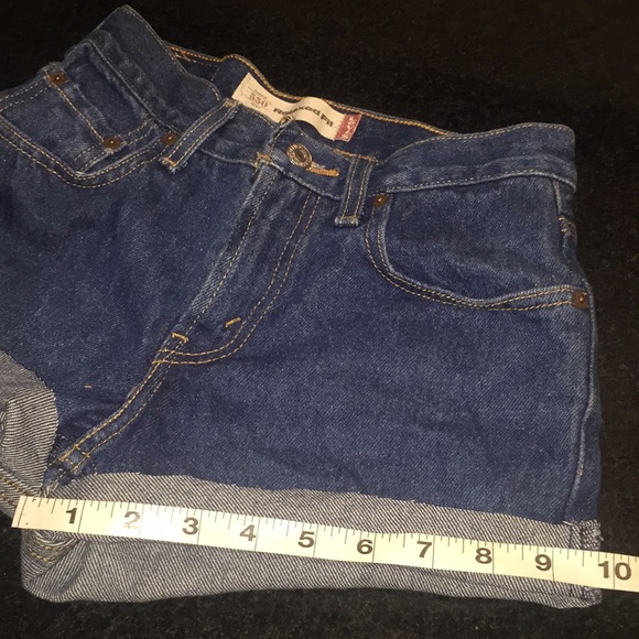 90s Levi’s 550 high waist cutoff jean shorts 26” - Picture 6 of 8